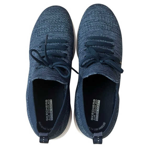 SKECHERS Go Walk Joy Abbie Size 8 Navy Blue Knit Upper Comfort Walking Shoe - Picture 5 of 11